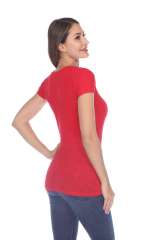 6053 Juniors Cap Sleeve Cotton Slub Tee