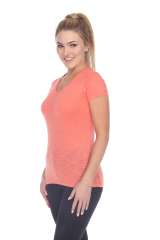 6053 Juniors Cap Sleeve Cotton Slub Tee