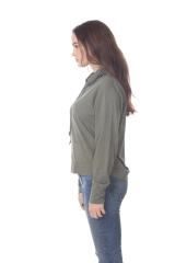 3217 Junior's Relaxed Mock Neck Long Sleeve Pullover