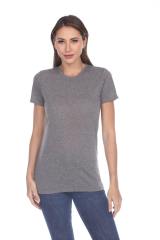 3800 Junior's Short Sleeve Poly Linen Crew Neck Tee