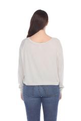 3904 Junior's Bamboo Blend Crop Long Sleeve Pullover