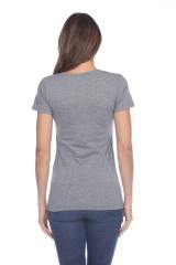 3203 Junior's Tri Blend Short Sleeve Deep V-Neck Tee
