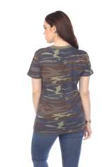 4002C Junior Camo Print Essentials Loose Body Tee