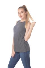 3311 Junior's Poly Viscose Tank Top with Slit Back