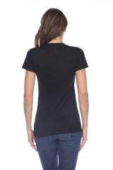 3400 Junior's Poly Rayon Slub Scoop Neck Tee