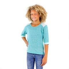 8908 Girls Cuffed 3/4 Sleeve Pullover