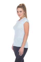 6050 Juniors Cap Sleeve Cotton Slub Tee