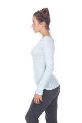 5101 Juniors Long Sleeve Scoop Neck Tee