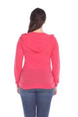 6153 Juniors Poly Linen Zip Hoodie