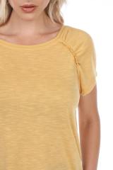 3402 Junior's Shirred Raglan Short Sleeve Tee