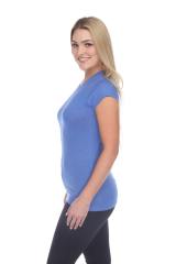 3000 Junior's Cap Sleeve CVC Blended Crew Neck Tee