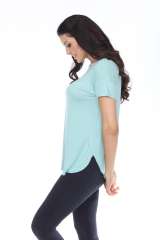 7250 Ladies Fancy Curved Side Short Sleeve Tee