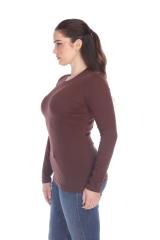 1100 Junior's Long Sleeve Crew Neck Tee