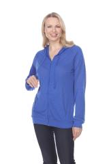 7154 LADIES POLY RAYON SLUB LONG SLEEVE ZIP HOODIE