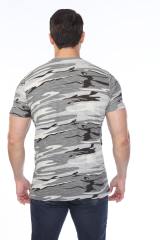 3750C Men's Camo Print Cotton Slub Crewneck Tee