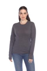 3100 Junior's Long Sleeve CVC Blended Crew Neck Tee