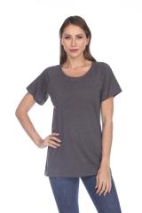 3002 Junior's Scoop Neck Short Sleeve Boxy Straight Tee