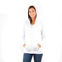 7154 LADIES POLY RAYON SLUB LONG SLEEVE ZIP HOODIE