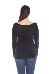 5101 Juniors Long Sleeve Scoop Neck Tee