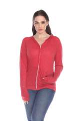 6153 Juniors Poly Linen Zip Hoodie