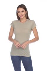3000 Junior's Cap Sleeve CVC Blended Crew Neck Tee