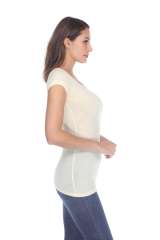 5001 Junior's Cap Sleeve Scoop Neck Tee