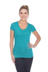 6053 Juniors Cap Sleeve Cotton Slub Tee