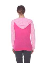6153C Juniors 2-Tone Zip Front Pocket Hooded Jacket