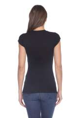 6050 Juniors Cap Sleeve Cotton Slub Tee