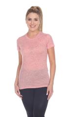 3800 Junior's Short Sleeve Poly Linen Crew Neck Tee