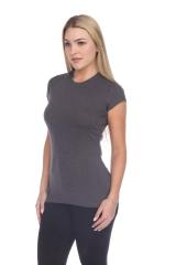 3000 Junior's Cap Sleeve CVC Blended Crew Neck Tee