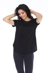 7250 Ladies Fancy Curved Side Short Sleeve Tee