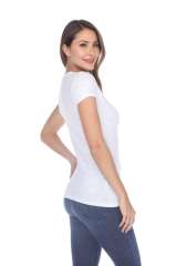6053 Juniors Cap Sleeve Cotton Slub Tee