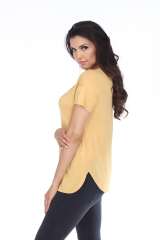 7250 Ladies Fancy Curved Side Short Sleeve Tee