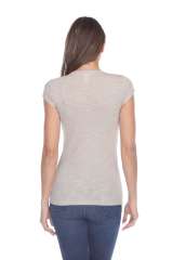 6050 Juniors Cap Sleeve Cotton Slub Tee