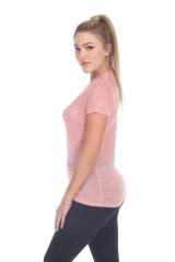 3800 Junior's Short Sleeve Poly Linen Crew Neck Tee