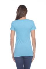 3203 Junior's Tri Blend Short Sleeve Deep V-Neck Tee