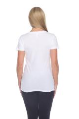 1003 Junior's Cap Sleeve Deep V Neck Tee