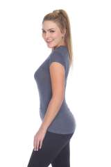 6050 Juniors Cap Sleeve Cotton Slub Tee