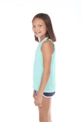 9210 Girls Twist Strap Open Back Tank