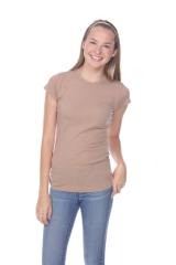 3000 Junior's Cap Sleeve CVC Blended Crew Neck Tee
