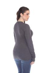 3100 Junior's Long Sleeve CVC Blended Crew Neck Tee
