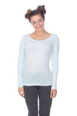 5101 Juniors Long Sleeve Scoop Neck Tee