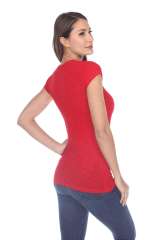 6050 Juniors Cap Sleeve Cotton Slub Tee