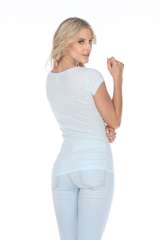 5001 Junior's Cap Sleeve Scoop Neck Tee