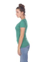 3203 Junior's Tri Blend Short Sleeve Deep V-Neck Tee