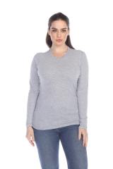 1100 Junior's Long Sleeve Crew Neck Tee