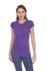6050 Juniors Cap Sleeve Cotton Slub Tee