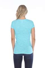 6053 Juniors Cap Sleeve Cotton Slub Tee