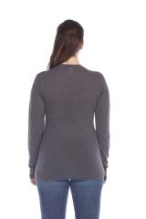 3100 Junior's Long Sleeve CVC Blended Crew Neck Tee